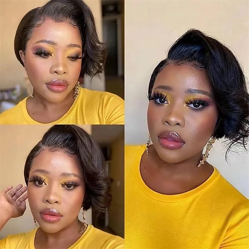 Pixie Cut Wig Synthetic Wig Natural Color3