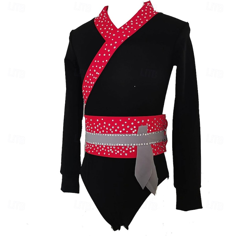 Men's Figure Skating Performance Costume Training Suit Top Stylish and Comfortable Design3