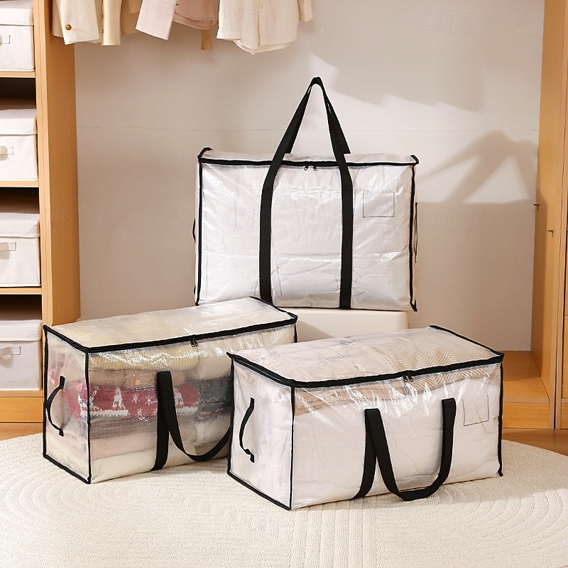 Heavy Duty Moving Bags, Extra Large Storage Bags with Strong Zippers & Handles, Packing Bags for Moving Essentials, Ideal Storage Tote for Home, Dorm & Storage Solutions