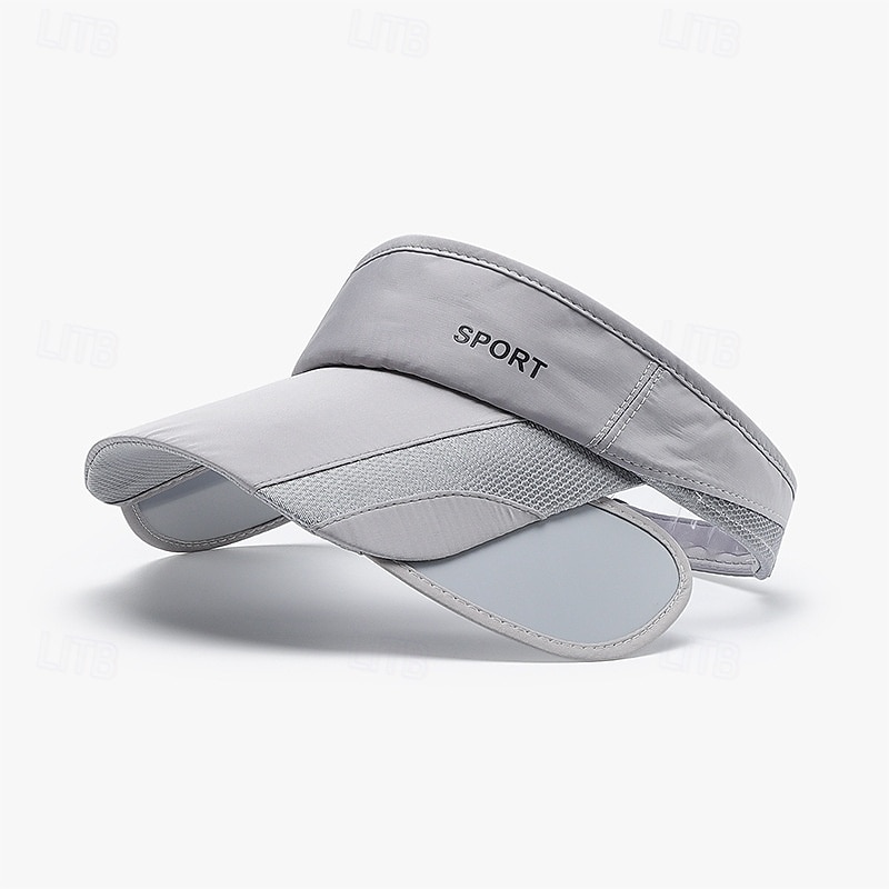 Tennis Sport Visor Sun Visor Women's Solid Colored Classic Fashion Adjustable UV Sun Protection Breathable for Tennis Baseball Running Summer Black White Pink