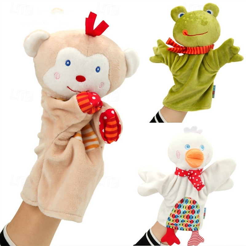 Monkey Hand Puppet Interactive Storytelling Cute Soft Plush Toy Creativity and Imagination Easter Christmas Birthday Gifts for Toddlers Kids