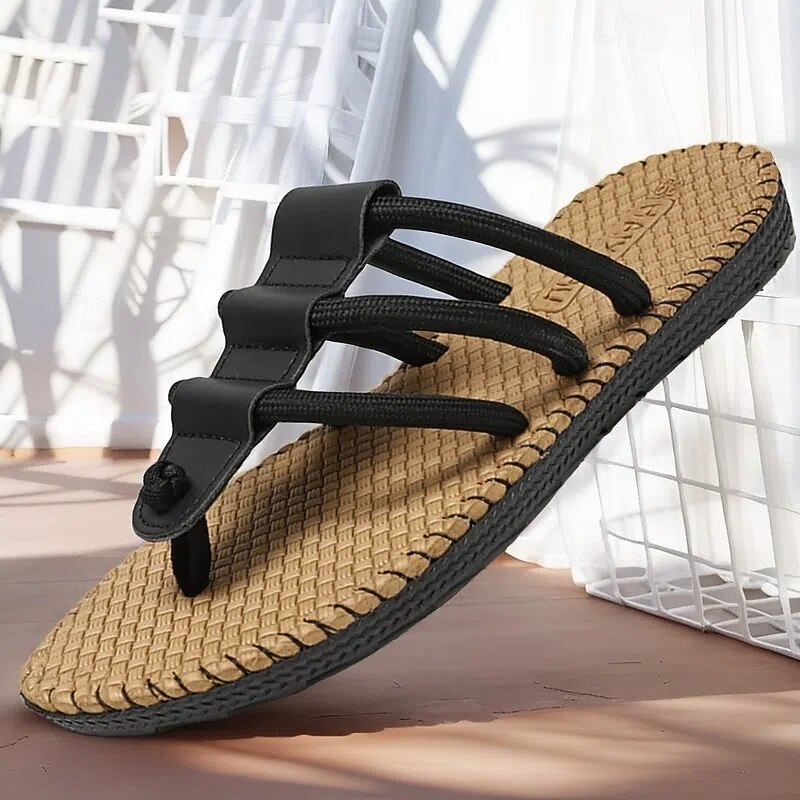 Men's Casual Woven Sandals with Adjustable Straps, Comfortable and Breathable, Perfect for Summer Outings and Beachwear2