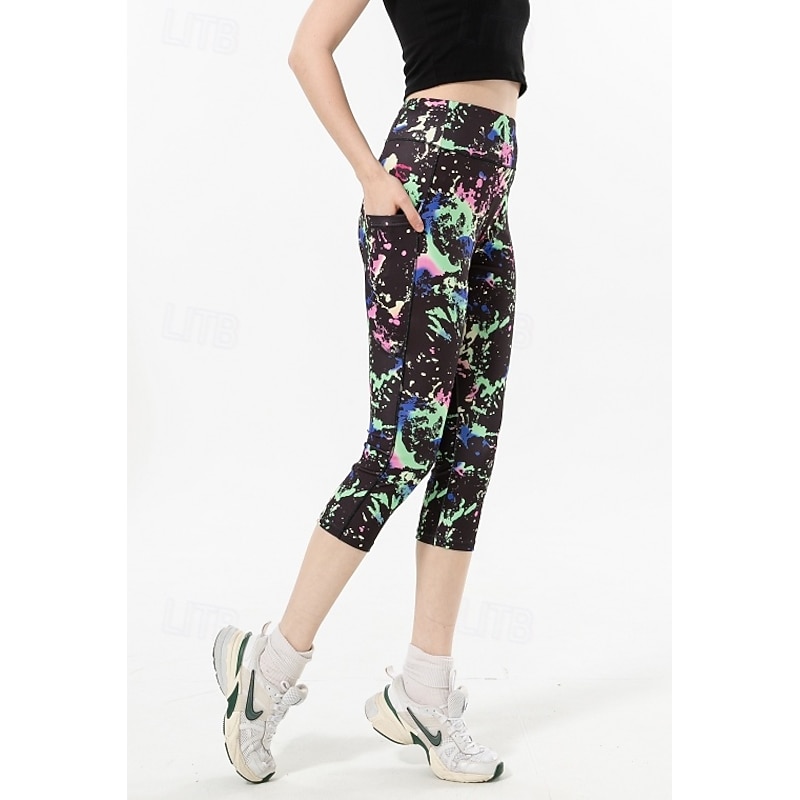 Women's EU / US Size Tights Capri shorts Cozy Leggings Tights Casual / Sporty Calf-Length Natural Camouflage Basic Outdoor Sports Stretchy Yoga Casual Daily Camouflage Spring, Fall, Winter, Summer2