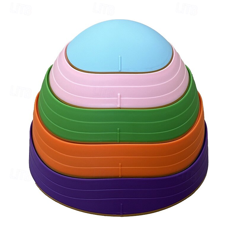 Kids Customizable Wave-Shaped Sensory Integration Stones - Colorful Preschool Balance Tools for River Crossing & Log Bridge Games4