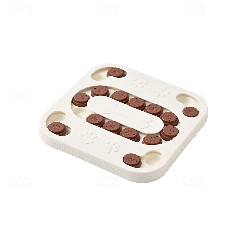 Dog Feeders / Food Storage / Feeding Bowl 24.7*24.7*2.6 L Plastic Washable Training Durable Color Block White Purple Gray Bowls & Feeding Training Home Causal4