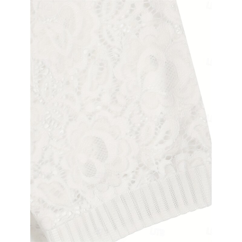 Women's Wrap Elegant Sun Protection Long Sleeve Lace Wedding Wraps With Pure Color For Wedding Summer3