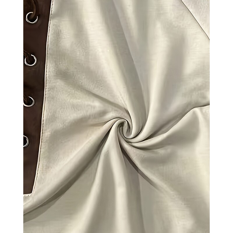 Men's T Shirt Tee Short Sleeve Shirt Tee Top Short Sleeve Stand Collar Summer Color Block Fashion Designer Basic Lace up Vacation Street Going out Black Apricot Top Tee for Men2