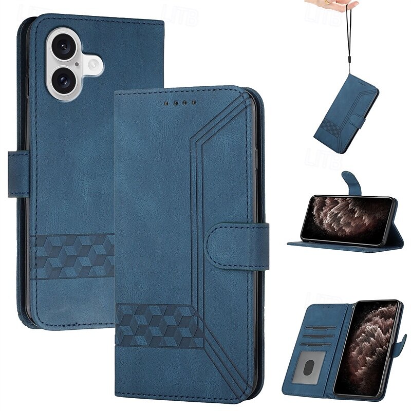 Phone Case For iPhone 16 15 14 Pro Max Plus 16e 13 12 11 Pro Max Wallet Case Magnetic with Lanyard with Wrist Strap TPU PC PU Leather3