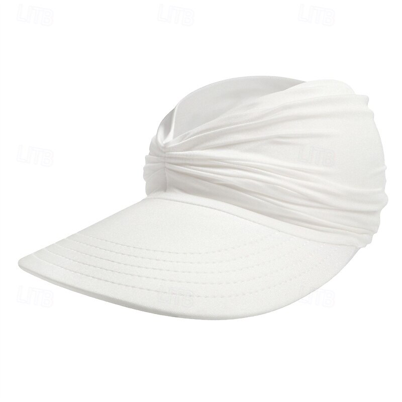 Tennis Sport Visor Sun Visor Women's Solid Colored Classic Fashion Adjustable Breathable Moisture Wicking for Tennis Baseball Running Summer White Pink Burgundy3