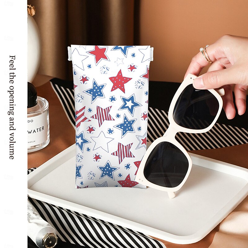 PU Leather Glasses Case Random Color, Travel Eyewear Pouch, Stylish Coin Purse, Makeup Bag, Small Item Storage Bag, Surprise Gift Mystery Box3