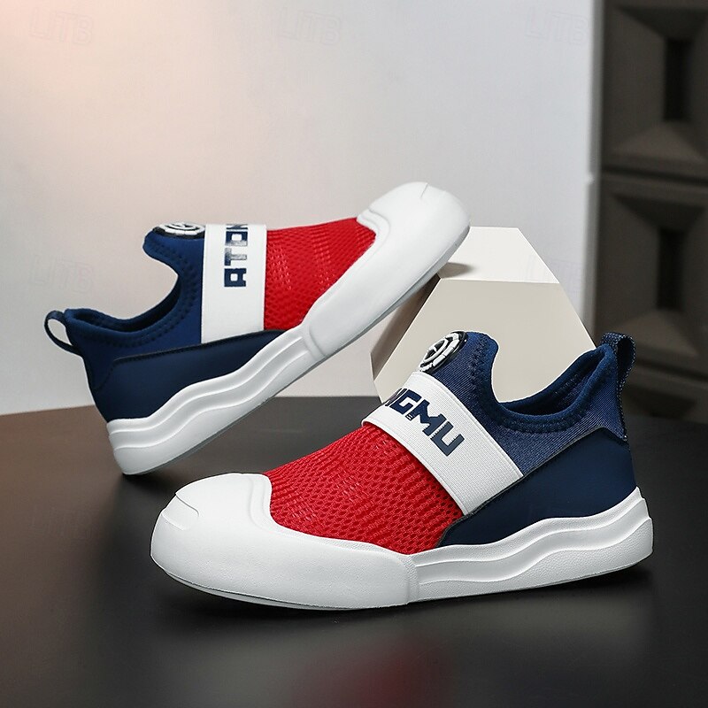 Boys Sneakers Daily Sports & Outdoors Casual School Shoes Mesh PU Elastic Fabric Shock Absorption Breathability Non-slipping Big Kids(7years +) Little Kids(4-7ys) School Casual Daily Outdoor Exercise3
