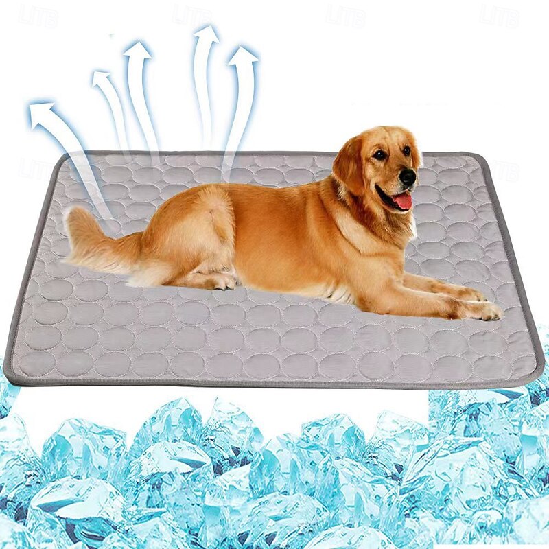Dog Cooling Mat - Instant Cooling Pet Bed for Dogs & Cats Non-Toxic & Machine Washable Anti-Slip Bottom Cool Mat for Indoor & Travel Use