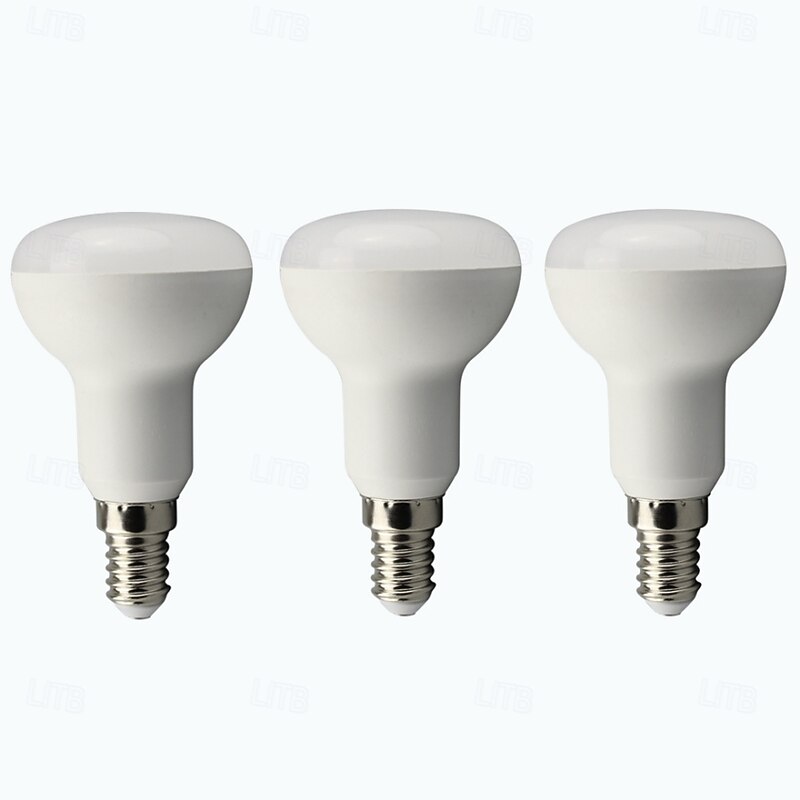 R39 E14 Base LED Light Bulbs 3W 220V Reflector Floodlight Bulb 25W Equivalent Non-Dimmable Lamp White Warm White for Indoor Chandelier Desk Lamp 3pcs