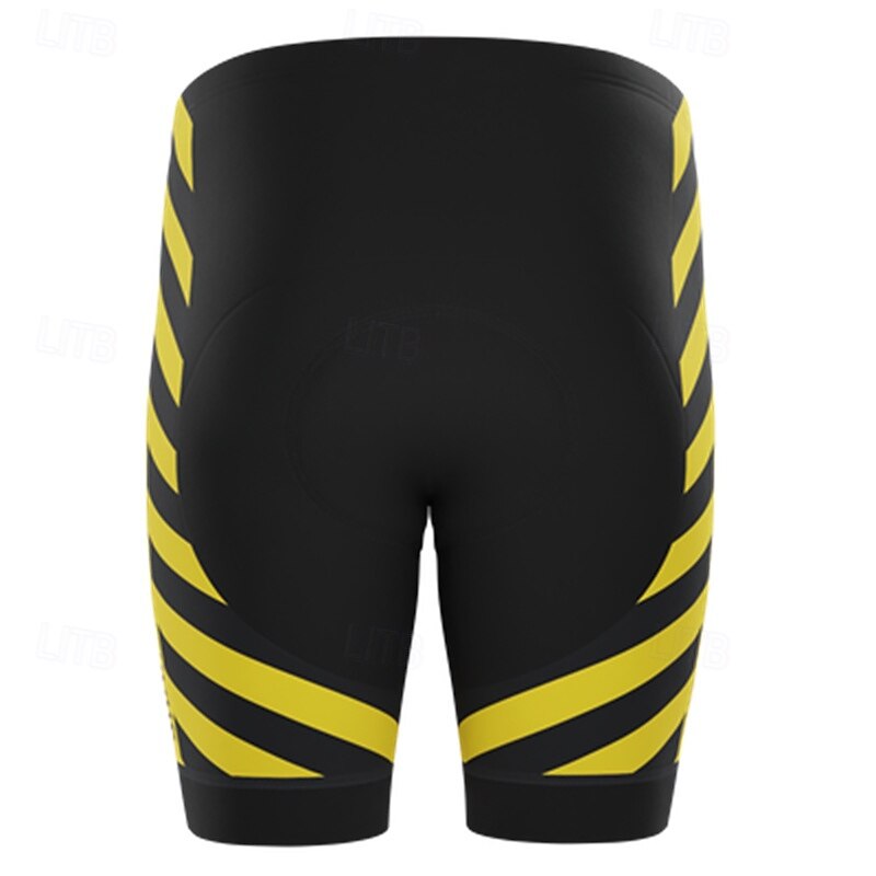 Men's Stripes Letter & Number Cycling Road Shorts Bike Shorts Cycling Padded Shorts Bike Shorts Bottoms Form Fit Mountain Bike MTB Road Bike Cycling Sports 3D Pad Quick Dry Sweat wicking Breathable2