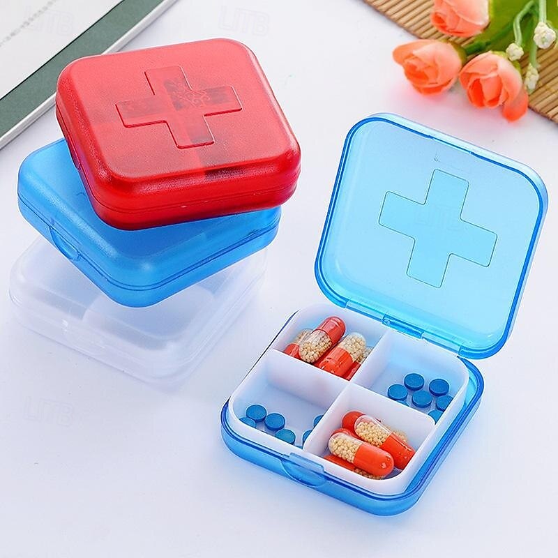 10pcs 5pcs 1pc New Portable Jewelry Box Earplug Box Accessories Mini Sorting Fish Hook Storage Box Medicine Box Portable Small Items Anti Loss Storage3