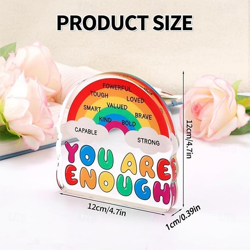 Pride Desk Decorative Sign Acrylic Sign Love Is Love Rainbow LGBTQ Pride Month Office Table Shelf Decor, Party Supplies Theme Decorative Desk Sign2