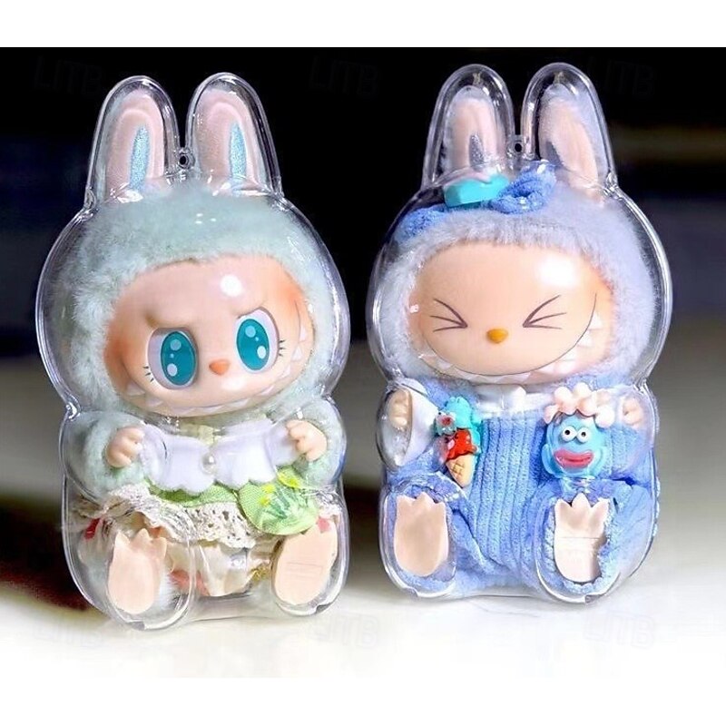Protective Case ForLabubu Have a seat/Standing, Transparent Acrylic Display Box ForLabubu keychain3