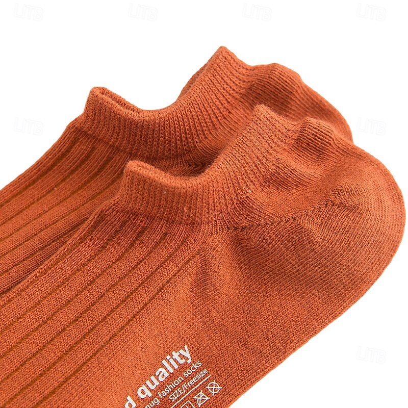 Men 1 Pair Socks No Show & Liner Socks Black White Color Plain School Formal Outdoor Medium Summer Spring Fall Daily Casual3