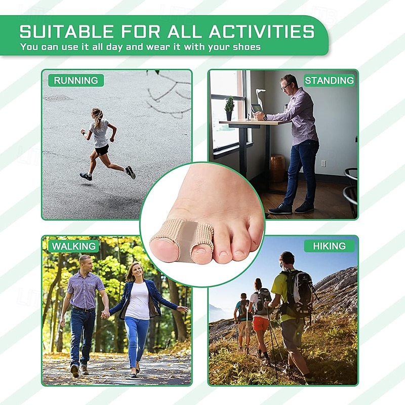 Gel Toe Separators for  for Toe Overlapping and Crooked Toe Straighteners Toe Spreader Toe Separators with Fabric Lining for Big Toe Silicone Toe Spacers4