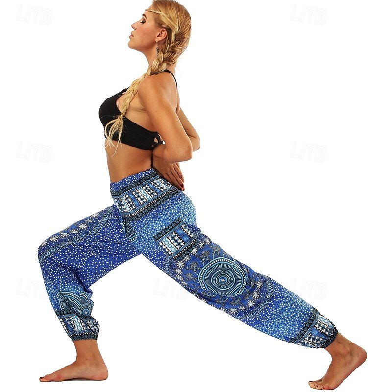 Retro Vintage Boho 1970s Harem pants Yoga Pants Hippie Smocked Waist Mandala Tribal Fancy Dress Women's Halloween Carnival Beach Vacation Wear Retro Theme Party Festival Adults' Pants2