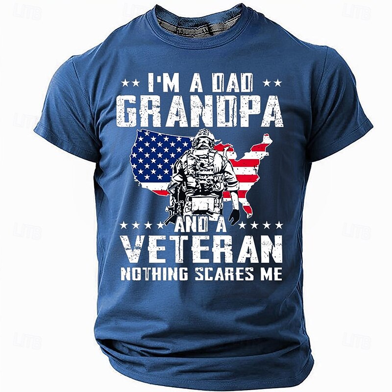 Patriotic T Shirts For Men Sarcasm T Shirt Short Sleeve T shirt 3D Print Crew Neck Shirt Military Funny Political T Shirt Street Casual Daily Black Blue Green Summer Spring All Seasons Clothing3