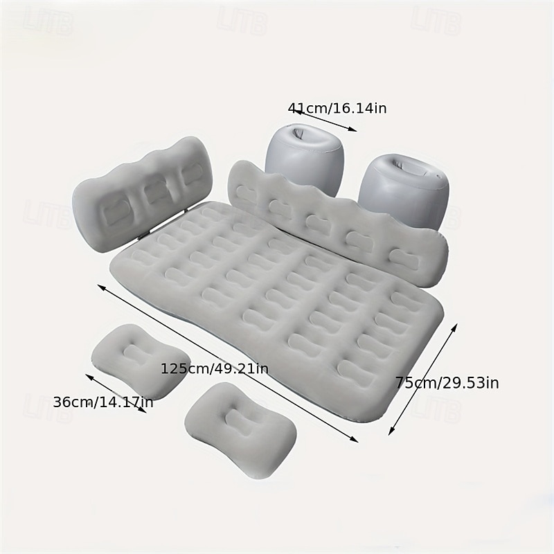 Inflatable Car Air Mattress with Pump Thickened Backseat Travel Bed for Camping Backseat Sleeping Pad4