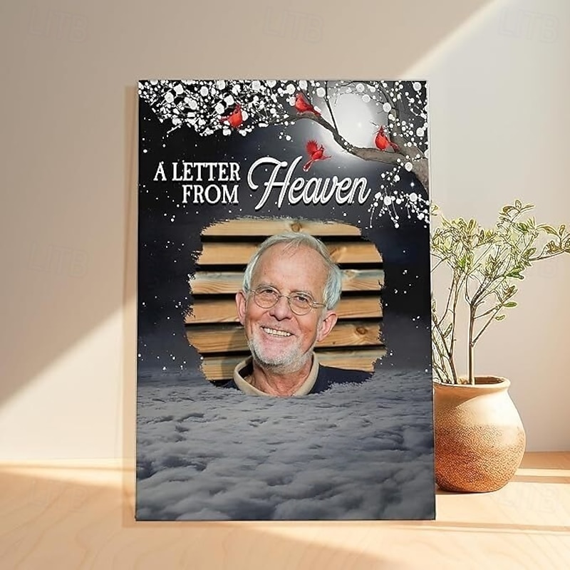 Custom Photo Memorial Plaque with You Text Personalized Acrylic Plaque for Christmas Memorial Gift for Mom Dad Brother Sister A Letter From Heaven2