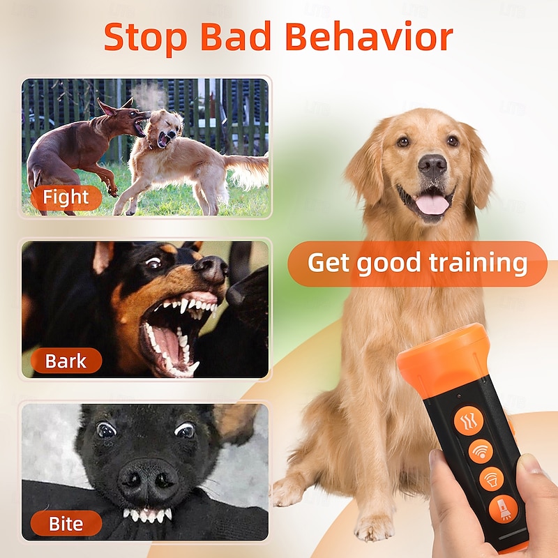 Ultrasonic Dog Bark Control Device SU40 High-Power Dog Repellent with LED light