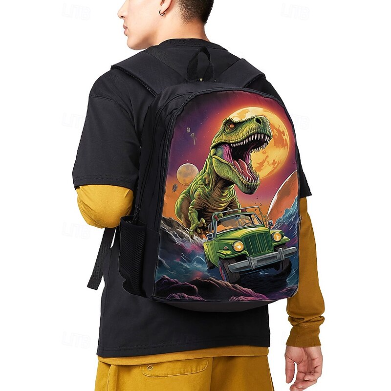 Kids' 3-Piece Dinosaur Backpack Set with Lunch Bag and Pencil Case, T-Rex Print, Lightweight School Bag for Boys, Girls and Elementary Students2