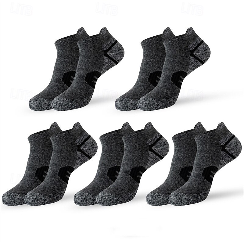 Men's Multi Packs Socks Running Socks Casual Socks Black White Color Color Block Vacation Sports & Outdoor Daily Basic Medium Spring Fall Fashion Casual3