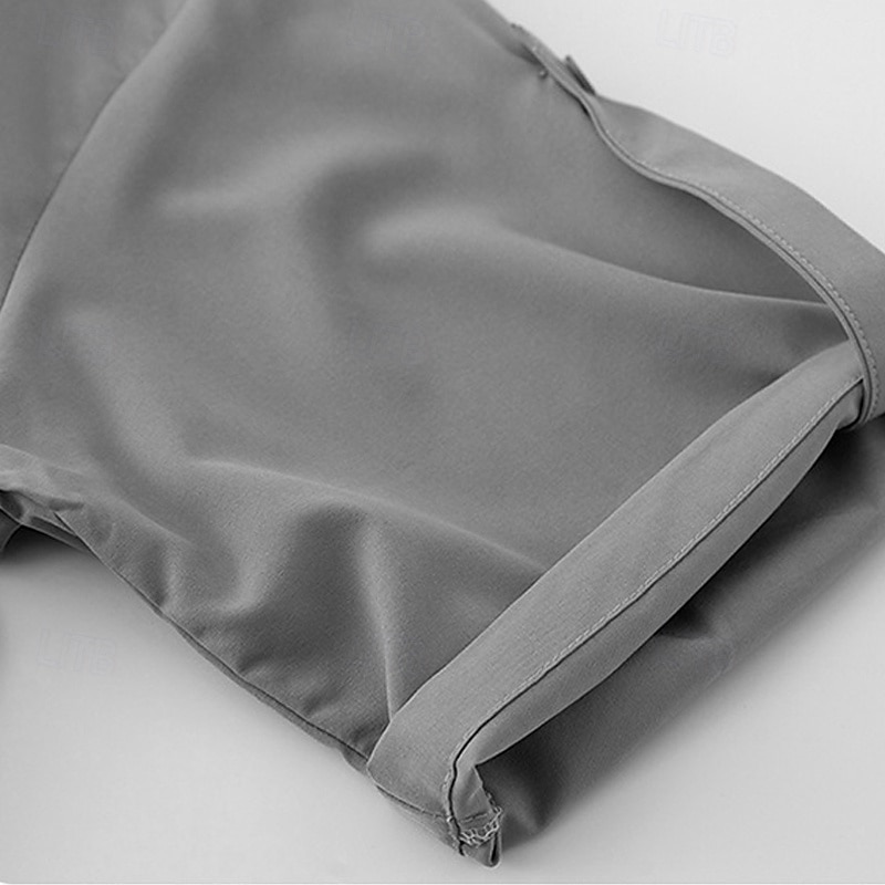 Men's Linen Shirt Popover Shirt Summer Shirt Casual Shirt Beach Shirt Henley Shirt Stripe Vacation Daily Blue Short Sleeve Mandarin Collar Summer Spring Clothing Apparel4