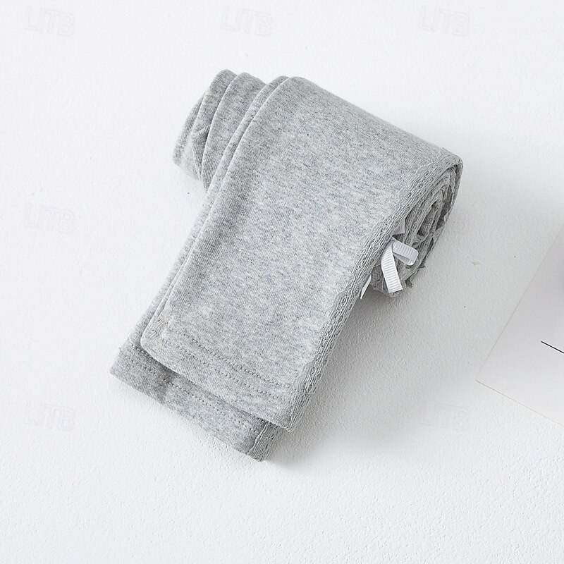 Kids Girls' Leggings Solid Color Daily School 4 years+ Spring Black Navy Blue Gray4