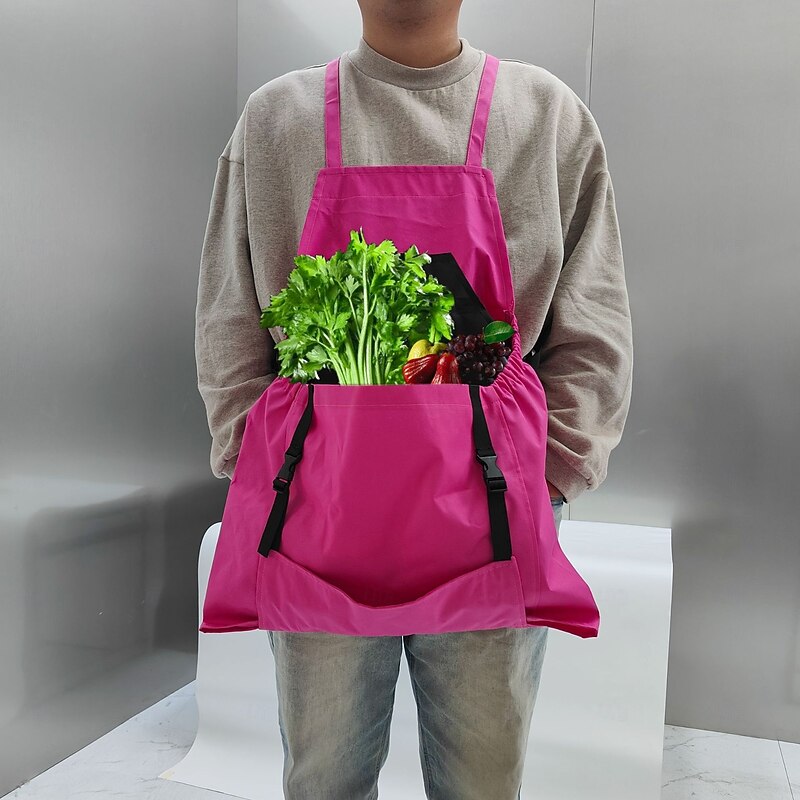 Gardening Apron with Pockets Oxford Unisex Garden Apron for Harvesting Pouch Large Capacity Waterproof Garden Apron for Women Men Multicolor, Multicolor, Large