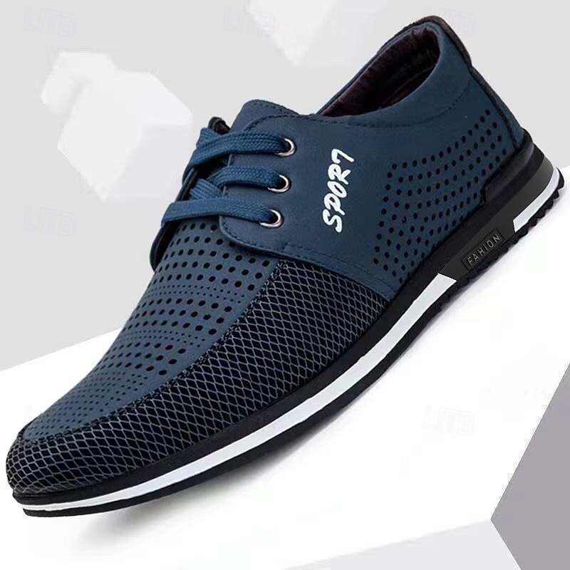 Men's Navy Blue Mesh Sports Shoes with Breathable Upper - Lightweight, Flexible Footwear for Running, Gym and Active Lifestyles3