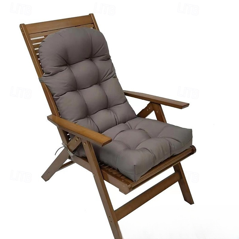 Patio Rocking Chair Cushion,Waterproof Non-Slip High Back Patio Cushions,43Inch Indoor/Outdoor Chaise Lounger Cushions3