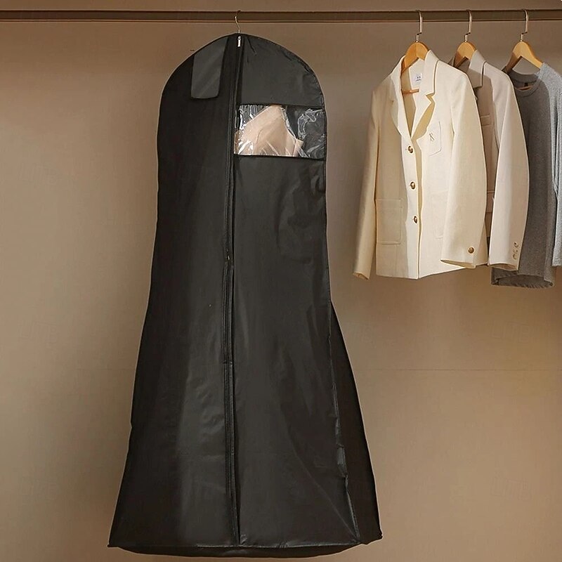 Wedding Dress Garment Bag, Foldable Hanging Dress Bags for Gowns and Coats, Thick Dustproof Suit Cover for Bridal Dress, Travel Storage Organizer with Handle3