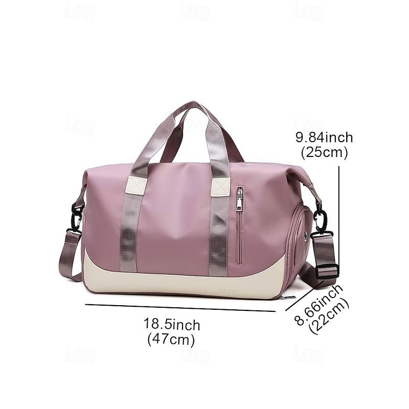 Multicolor Travel Duffel Bags for Men and Women with Separate Shoe Compartment, Wet and Dry Separation Inner Pockets - Waterproof Sports Gym Weekender Bag for Travel, Gym and Outdoor Activities4