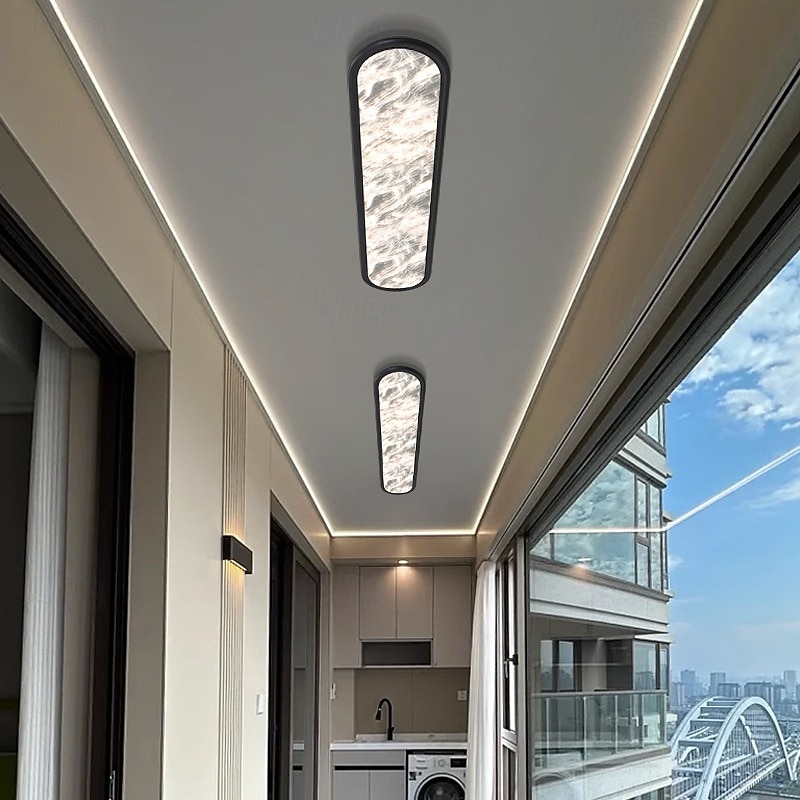 LED Ceiling Light Modern 60/80cm Geometric Shapes Flush Mount Lights Metal Modern Style Geometrical Painted Finishes 220-240V 110-120V4
