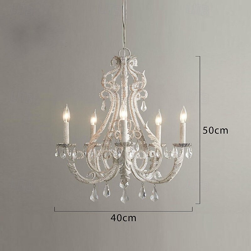 5-Light 40 cm Pendant Lantern Design Chandelier Metal Painted Finishes Vintage 110-120V 220-240V2