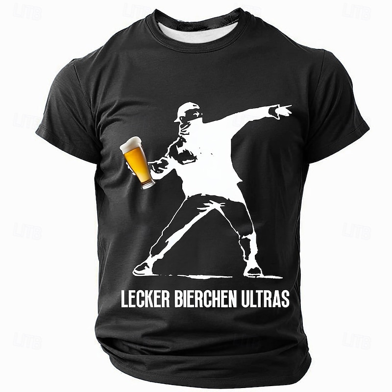 Men's Short Sleeve Graphic T-Shirt | Tasty Beer Ultras Design | Hobbies & Lifestyle Beer Fan Apparel2