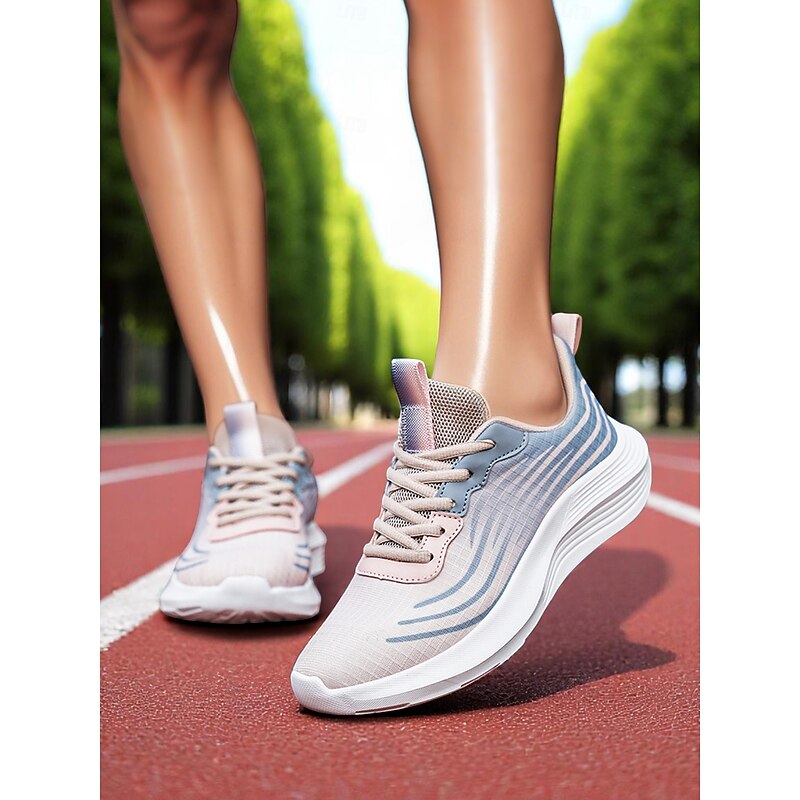 Women's Lightweight Running Shoes - Green Accents with Breathable Mesh, Ideal for Sports and Active Outdoor Workouts4