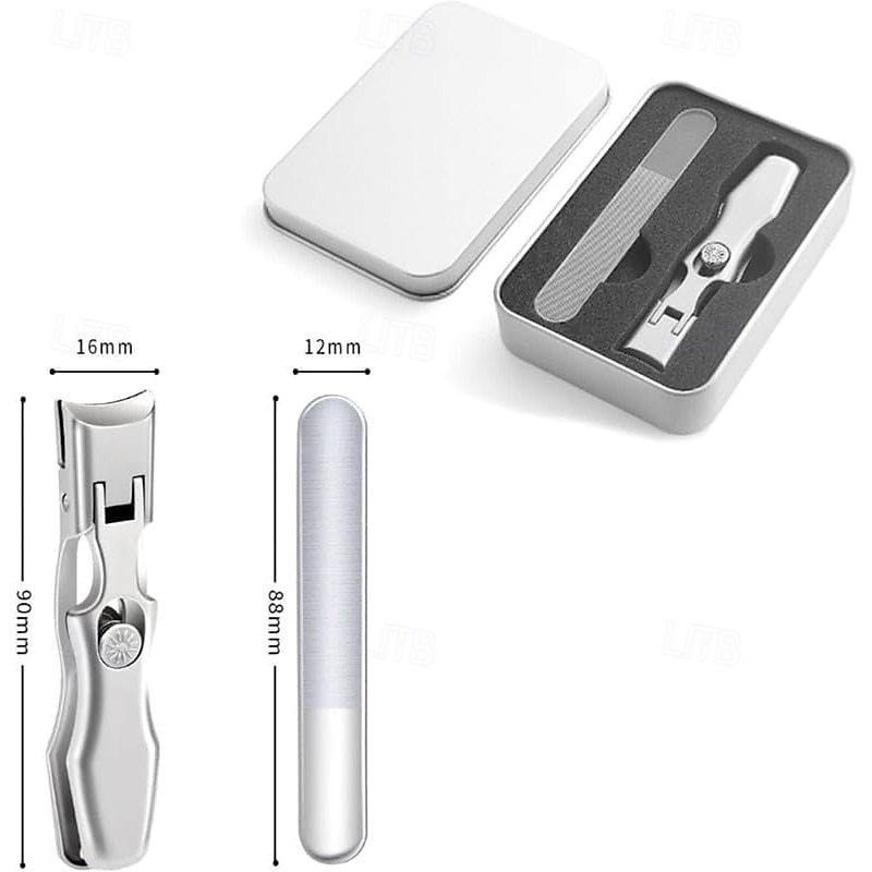 German Nail Clippers for Men with Catcher, Heavy Duty Toe Nail Clippers for Thick Nails Seniors, Portable Ultra Sharp Fingernail Clippers with Wide Mouth, Anti Splash Stainless Steel Nail Cutters3