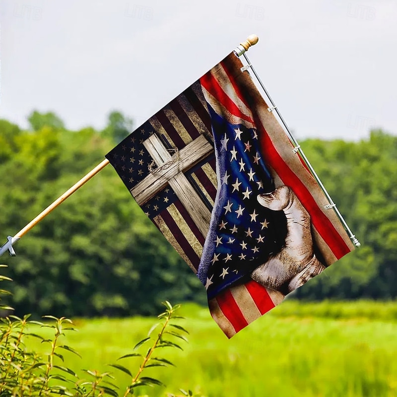 4th of July Independence Day Garden Flag 12 x 18 Inch Yard Flags, Small Garden Flags for Outside,Memorial Day Outdoor Flags, Holiday Garden Flags for All Seasons3