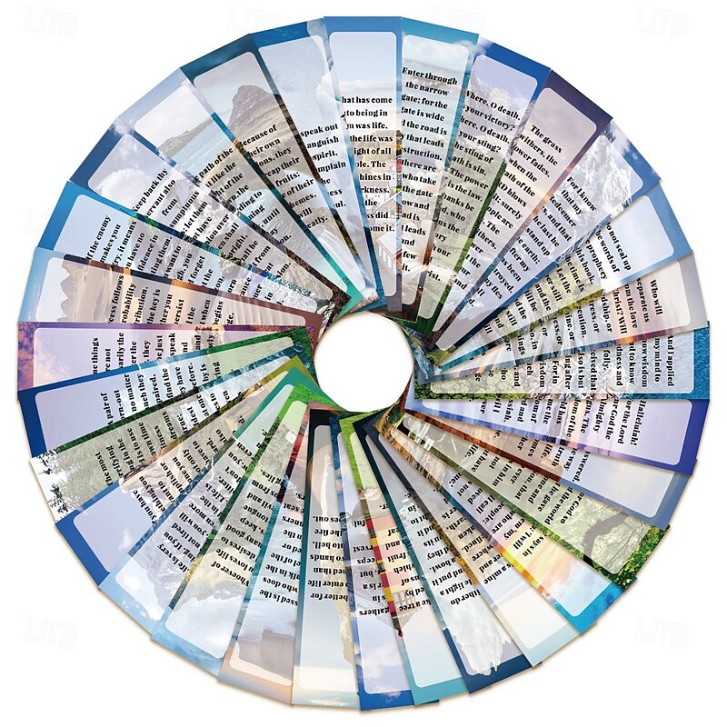 30pcs Bible Bookmarks with Scenic Backgrounds, Minimalist Aesthetic Scripture Verses, Inspirational Christian Bookmarks for Books, Journals, Study, Church Gifts3