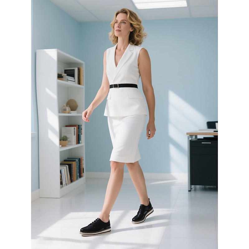 Women's Patent Leather Wingtip Oxford Platform Shoes – Classic Brogue Lace-Up Flats for Adult Women, Ideal for Office Work, Business Meetings, Walking Commute & Smart Casual Wear4