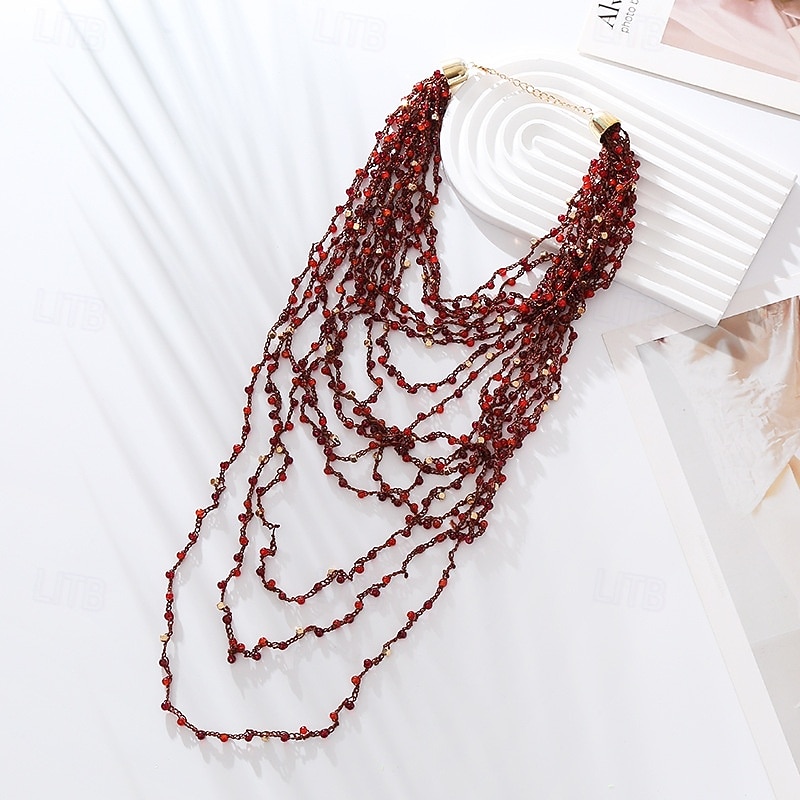 1PC Necklace For Women's Street Daily Acrylic Long Beads2