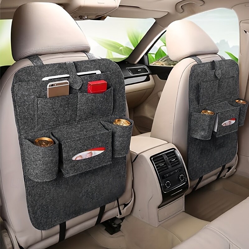 1 Pc Car Seat Back Storage Bag, Hanging Organizer Bag, Car Seat Back Pocket4