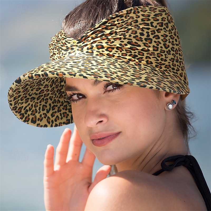 Tennis Sport Visor Sun Visor Women's Graphic Adjustable Breathable Moisture Wicking for Tennis Baseball Running Summer Dark Pink Pink Khaki