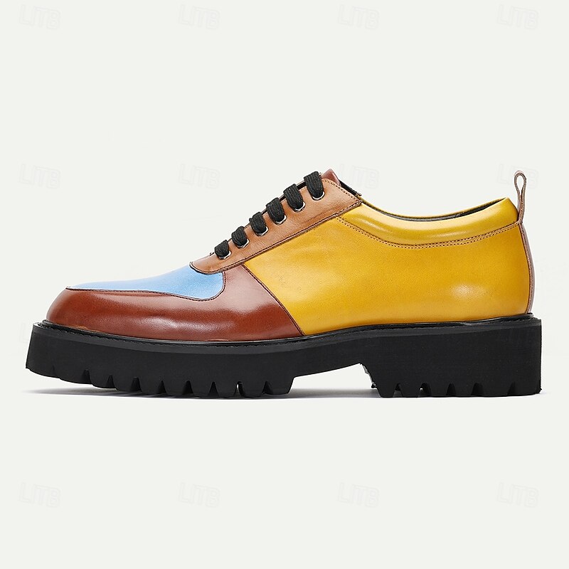 Men's  Leather Dress Shoes – Bold and Fashionable Leather Lace-Up Shoes for Work, Dinner Parties and Casual Social Events3