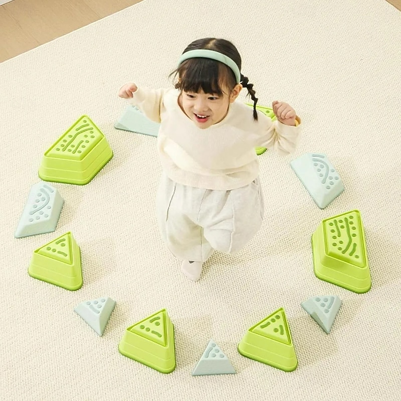 Kids Tactile Reef Stepping Stones - Sensory Integration Training River Crossing Stones for Ages 3-4